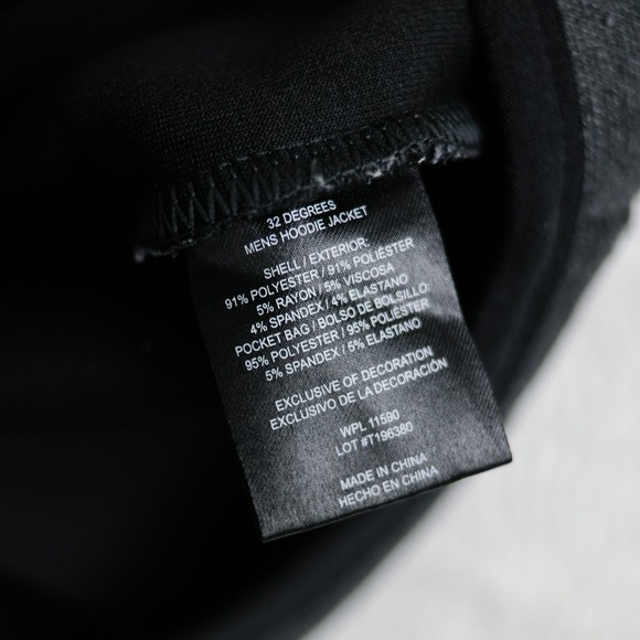 32 Degrees Heat Hoodie Jacket Full Zip Mens Size Dark‎ Gray Hooded - Picture 8 of 8